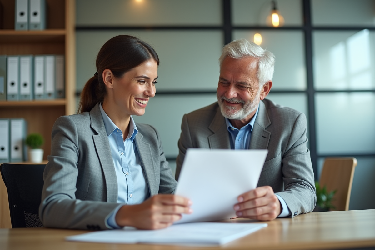 Jeune femme et homme d